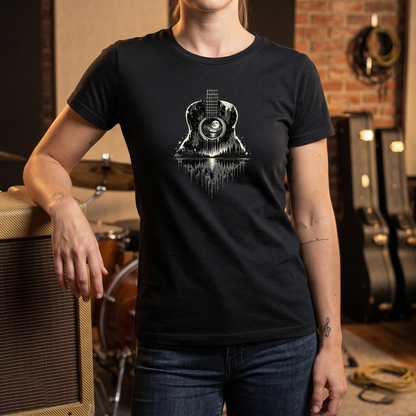 Cracked Moon Guitar T-Shirt