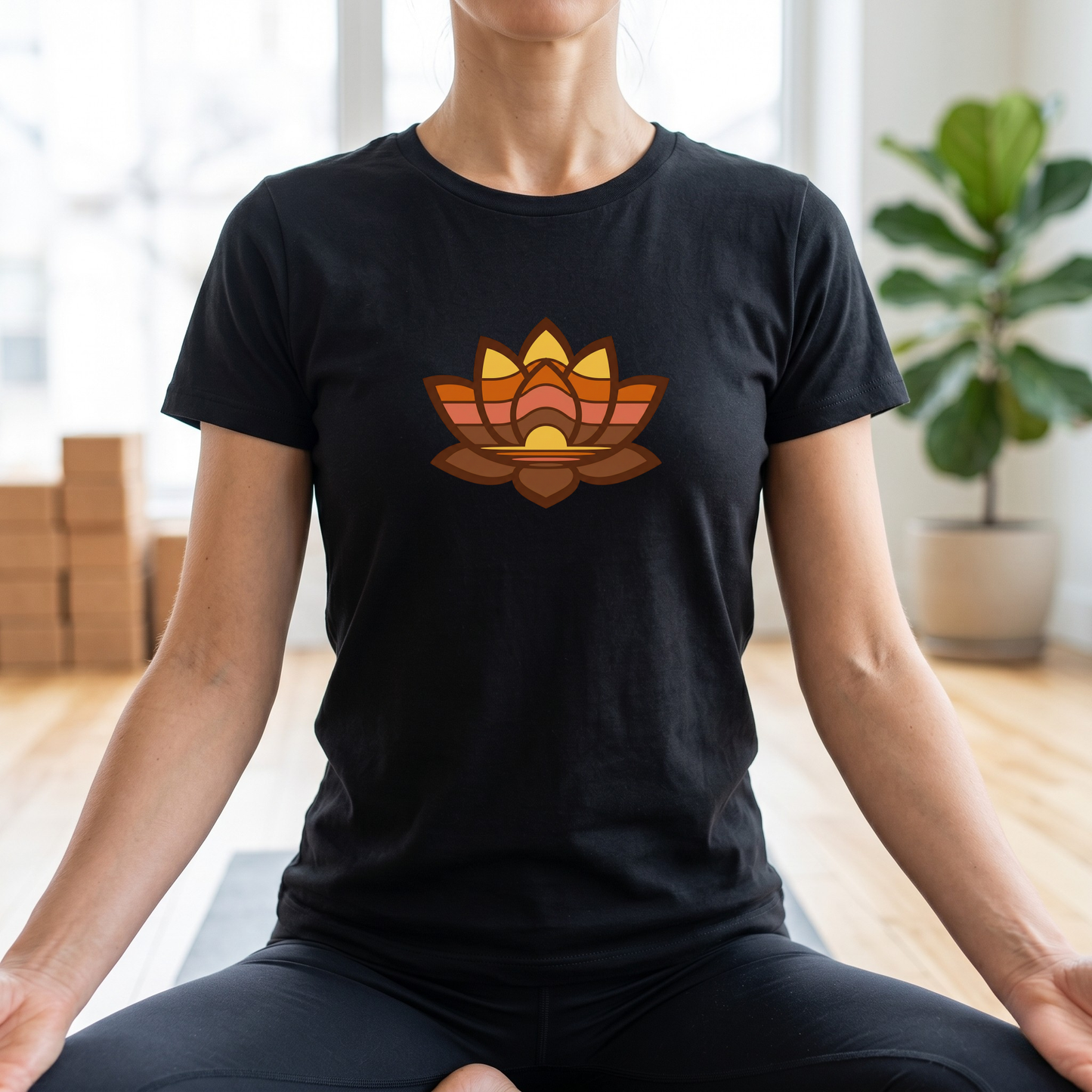 Retro Lotus Flower T-Shirt