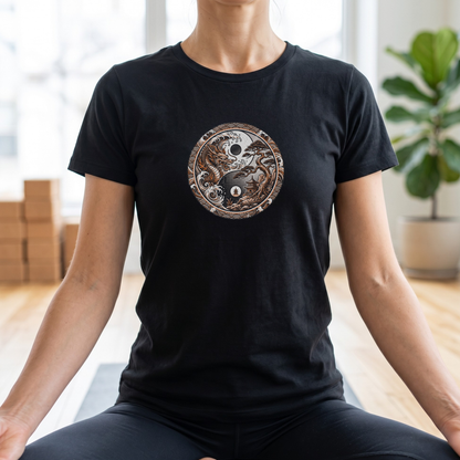 Dragon and Bonsai Yin Yang T-Shirt