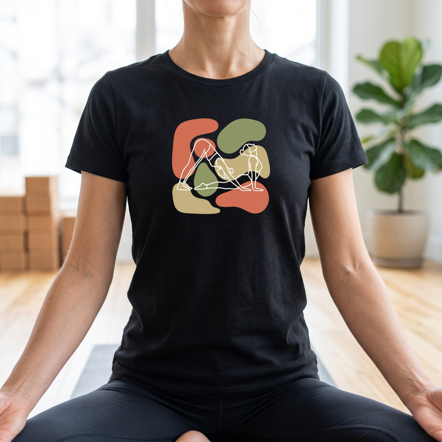 Line Art Yoga Poses T-Shirt