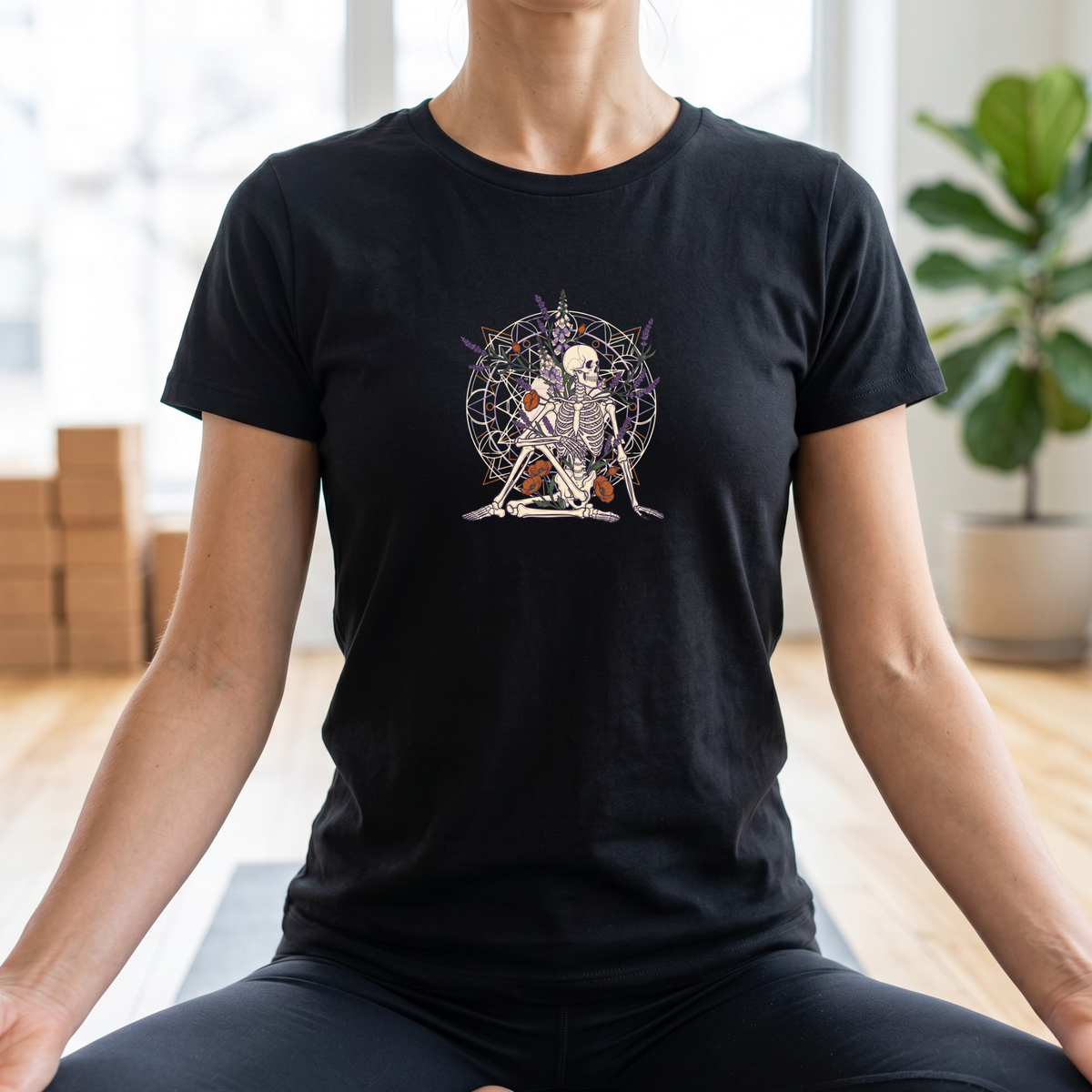 Botanical Wildflower Skeleton T-Shirt