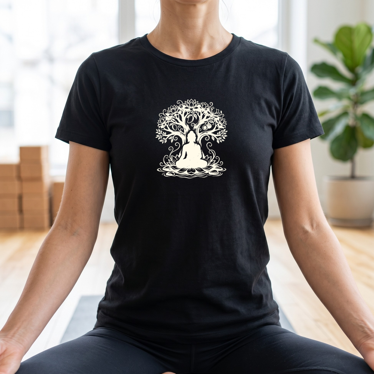 Ink Enlightenment Flower Tree T-Shirt