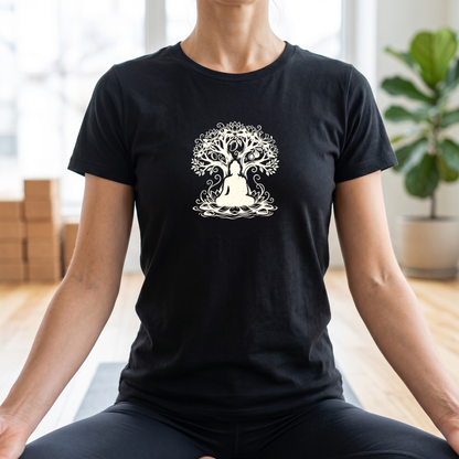 Ink Enlightenment Flower Tree T-Shirt