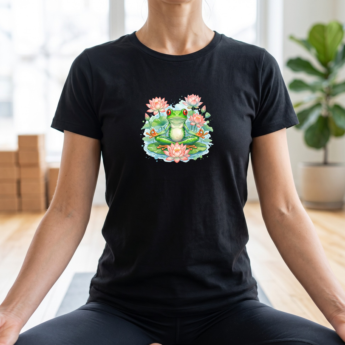 Watercolor Zen Tree Frog T-Shirt