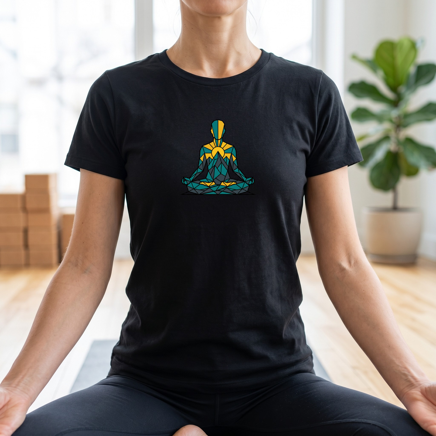 Polygon Lotus Pose T-Shirt
