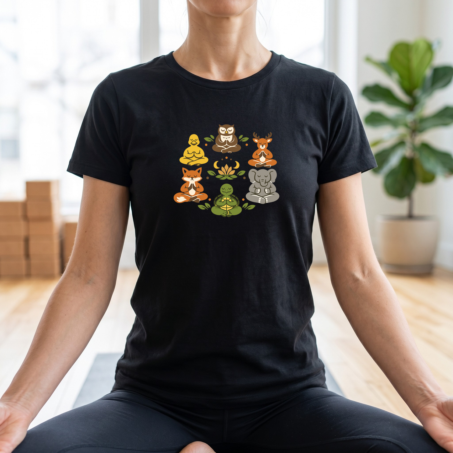 Lotus Pose Animal Group T-Shirt