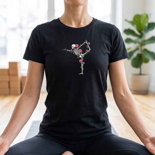 Floral Skeleton Asana T-Shirt
