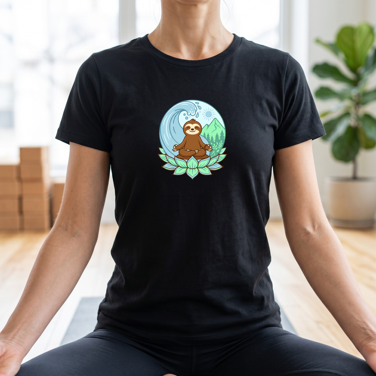Zen Sloth Yin Yang T-Shirt