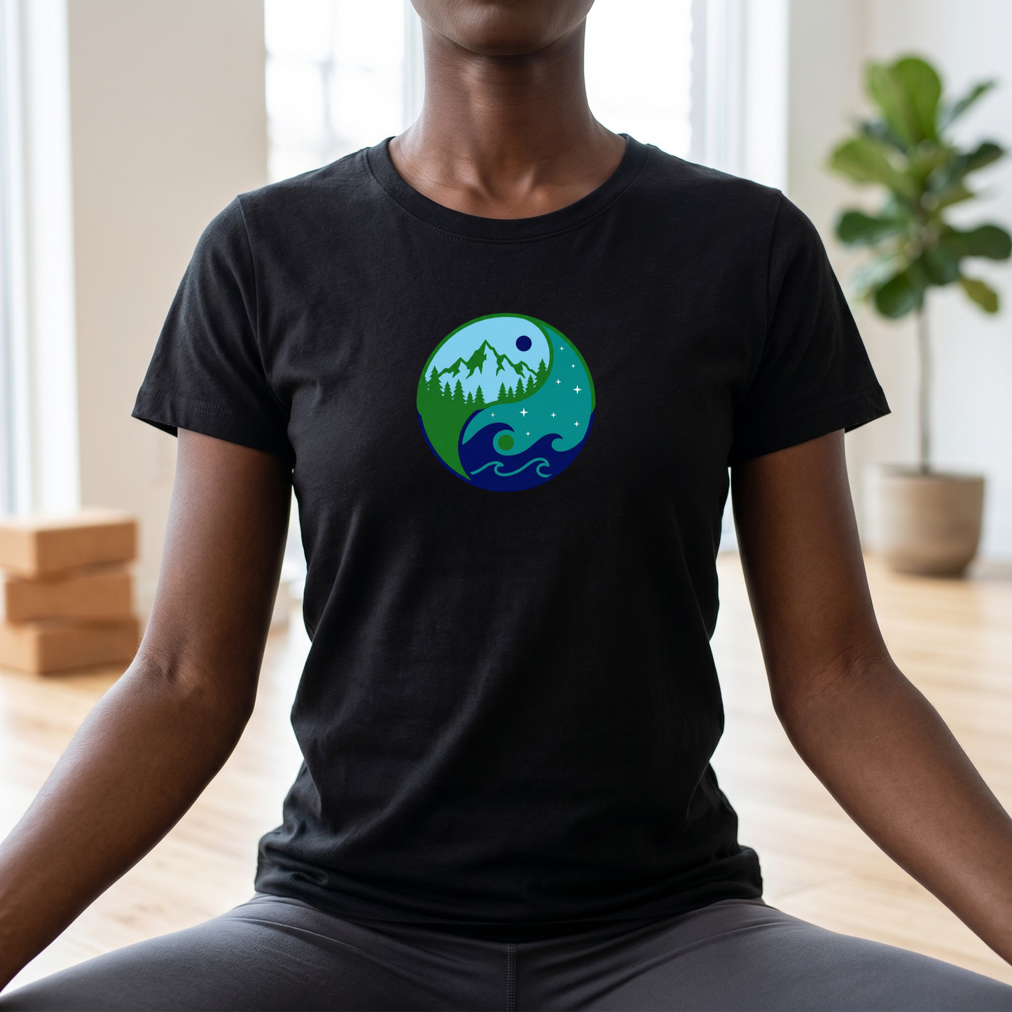 Sea & Mountain Yin Yang T-Shirt
