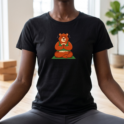 Trying My Best Yoga Bear T-Shirt