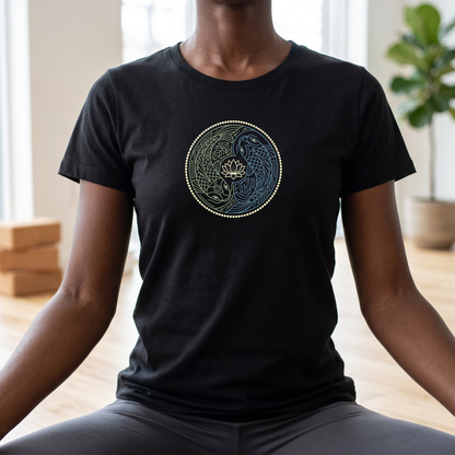 Line Art Koi Yin Yang T-Shirt