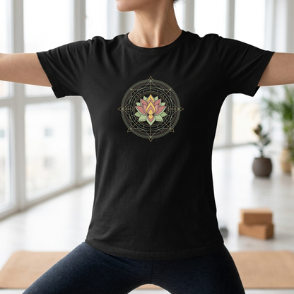 Geometric Lotus Flower T-Shirt