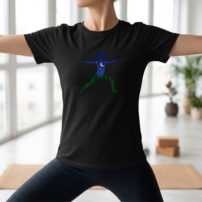 Night Forest Warrior Pose T-Shirt