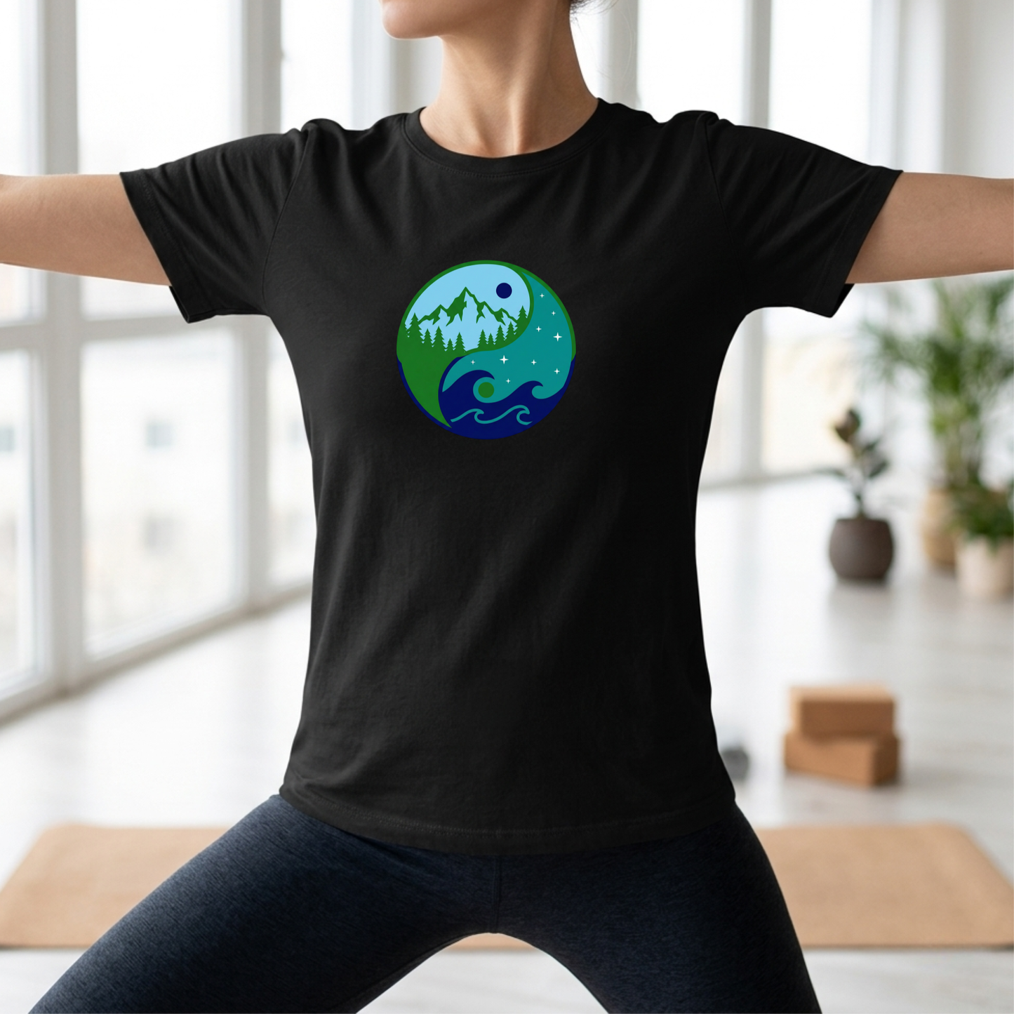 Sea & Mountain Yin Yang T-Shirt