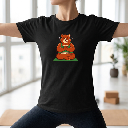 Trying My Best Yoga Bear T-Shirt