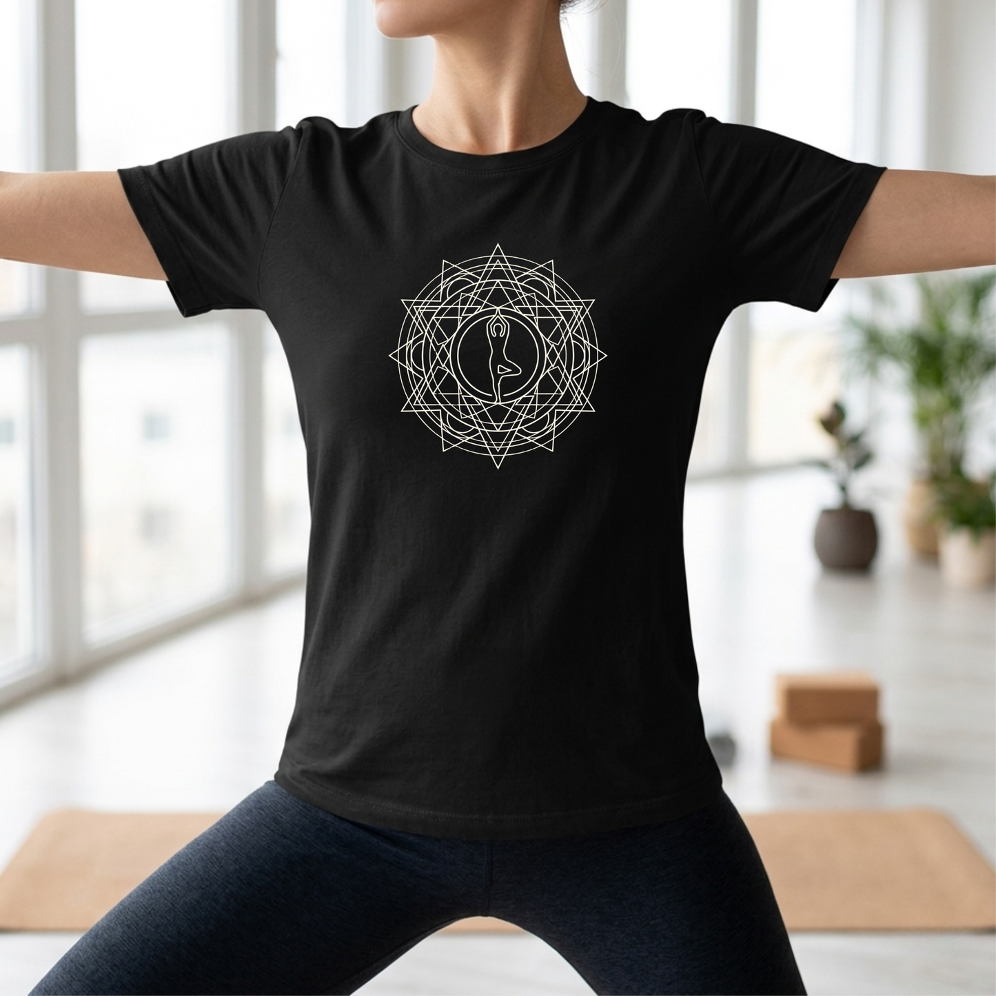 Line Art Person Mandala T-Shirt