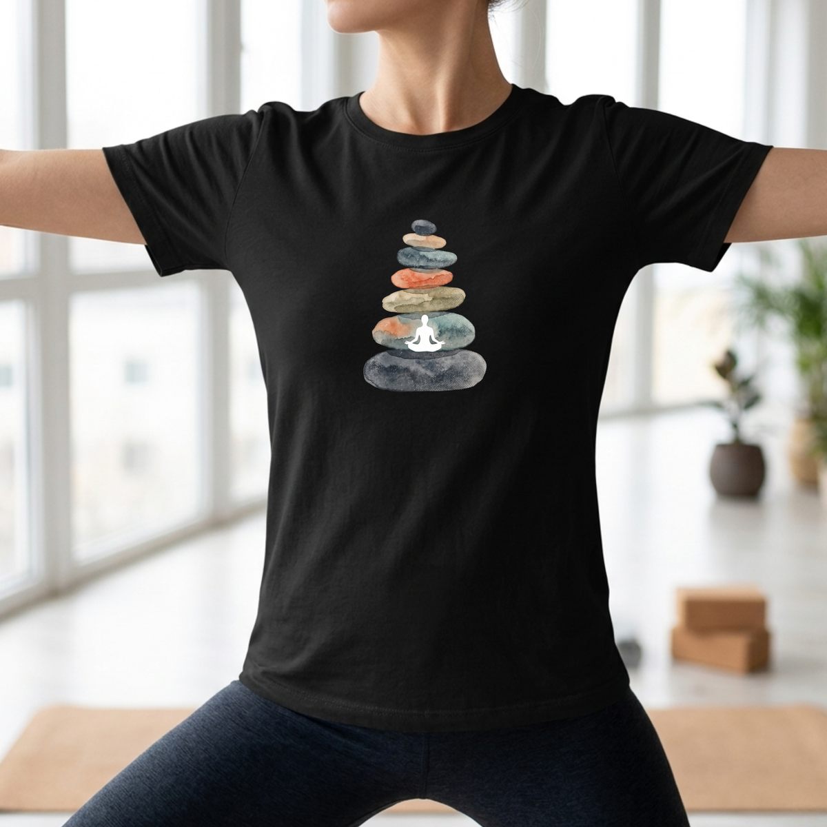 Watercolor Zen Stones T-Shirt