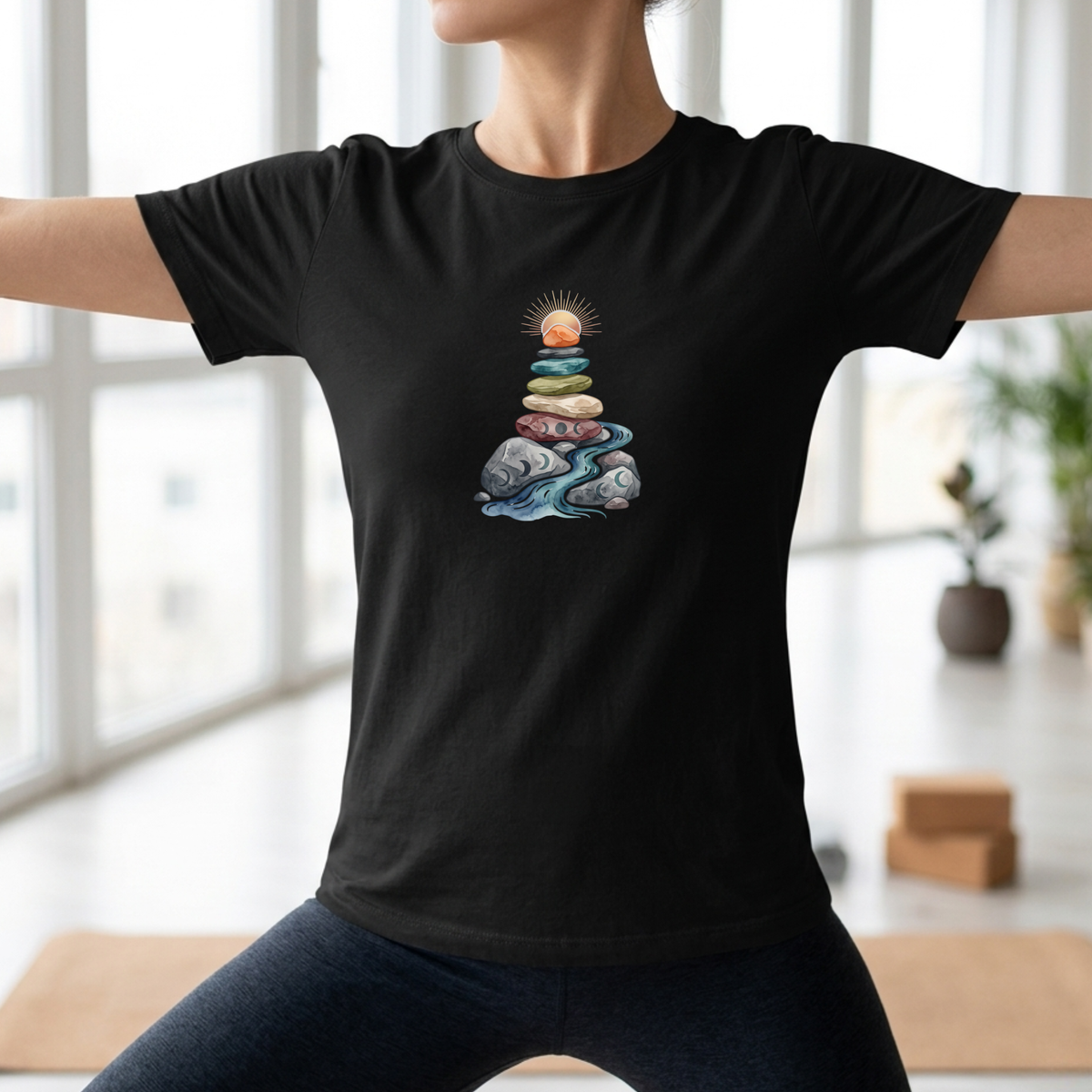 Sun & Moon Zen Stones T-Shirt