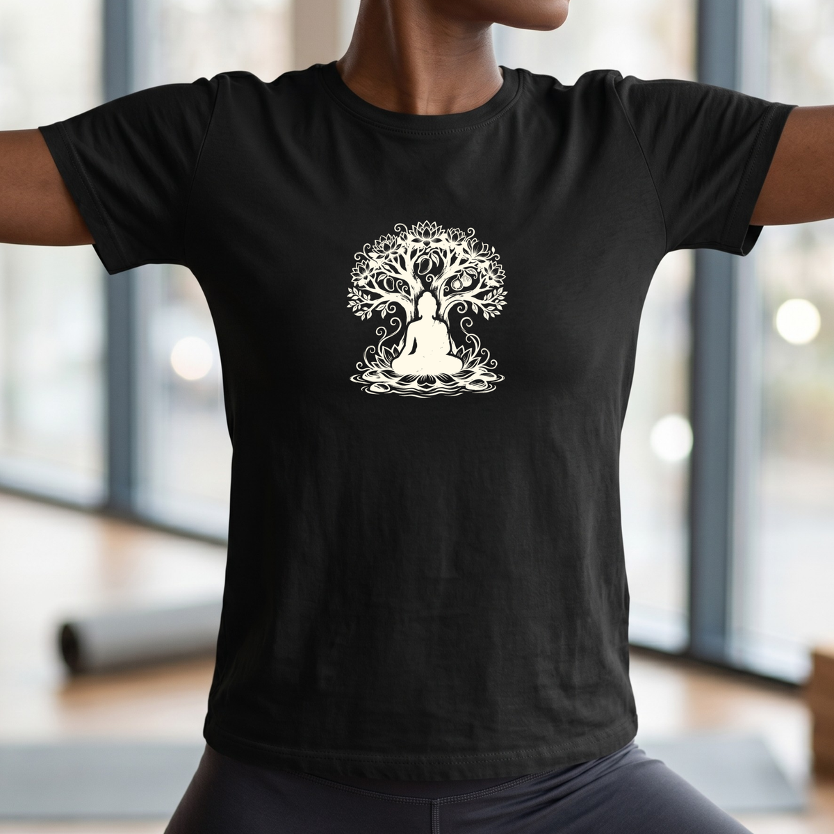 Ink Enlightenment Flower Tree T-Shirt