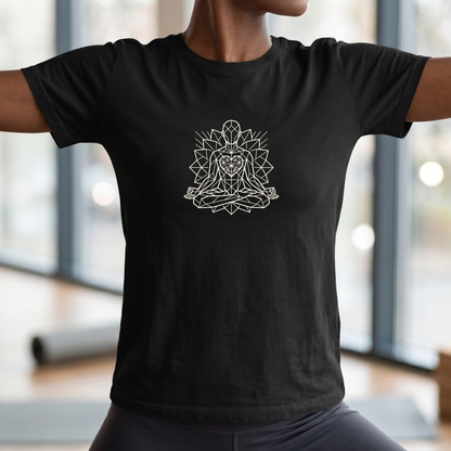 Polygon Heart Lotus Pose T-Shirt