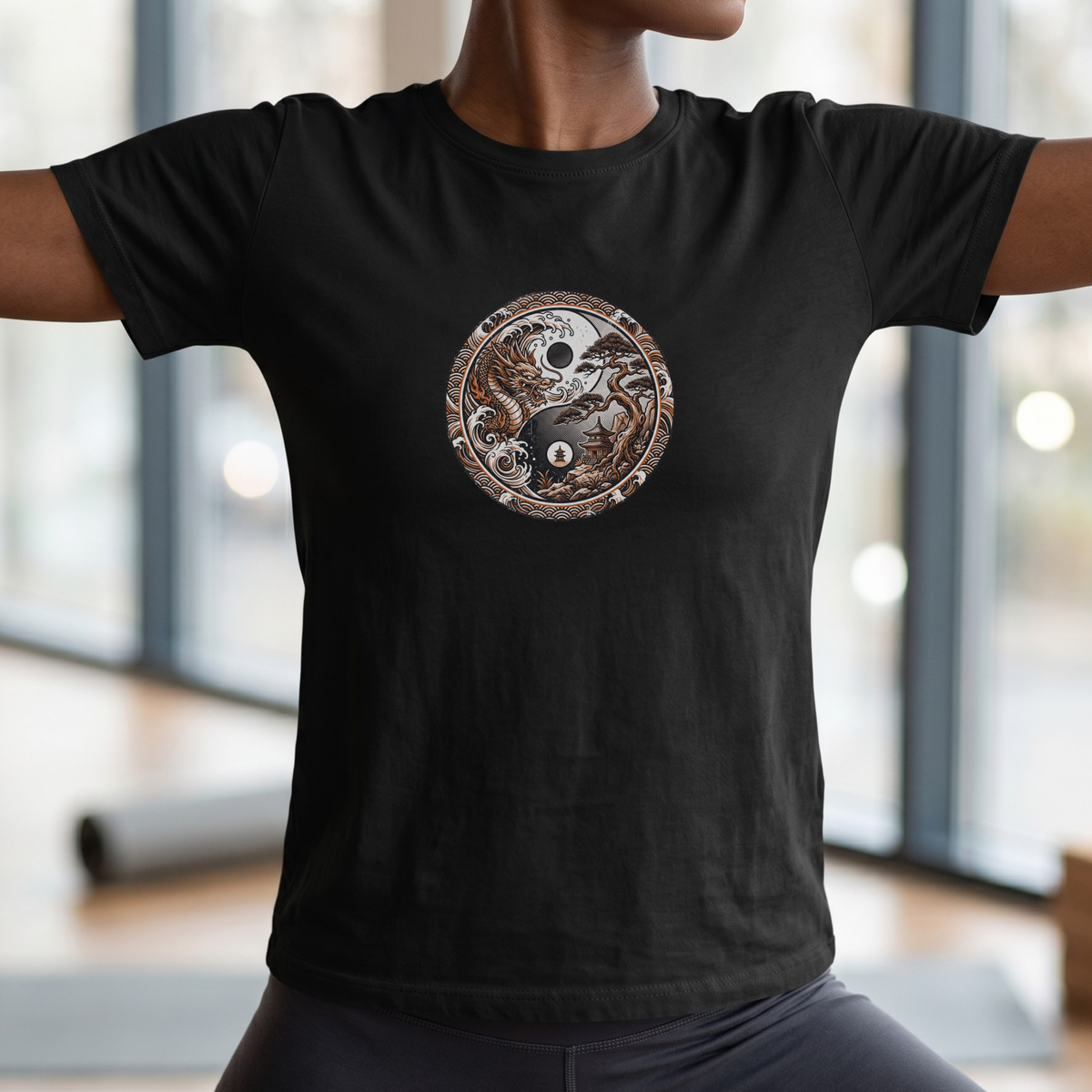 Dragon and Bonsai Yin Yang T-Shirt