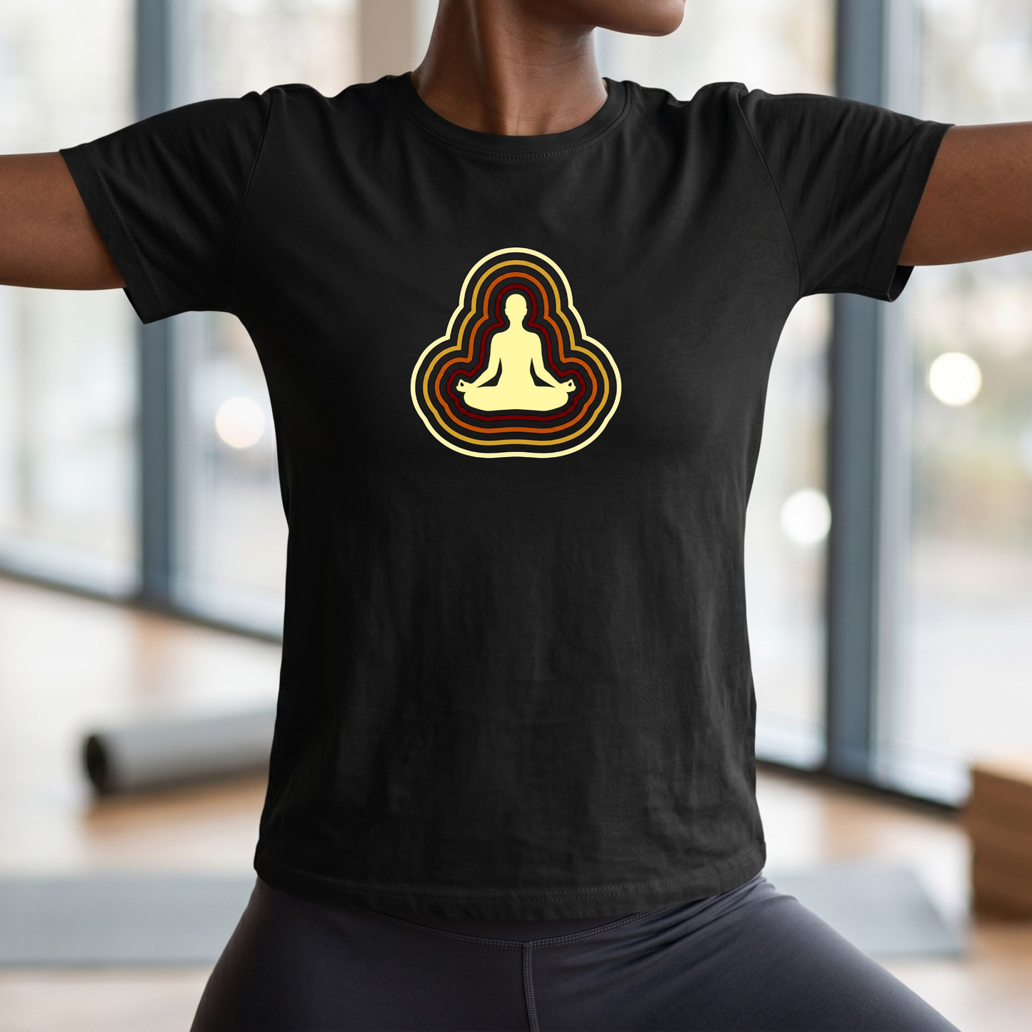 Retro Aura Lotus Pose T-Shirt