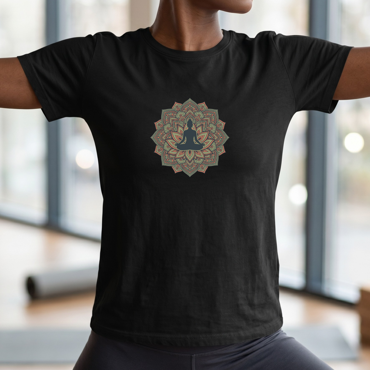 Lotus Silhouette Mandala T-Shirt