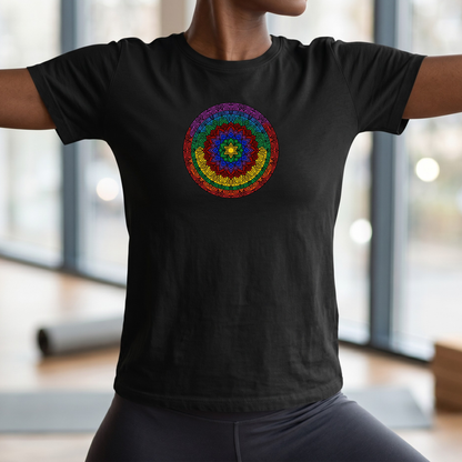 Vibrant Chakra Star Mandala T-Shirt
