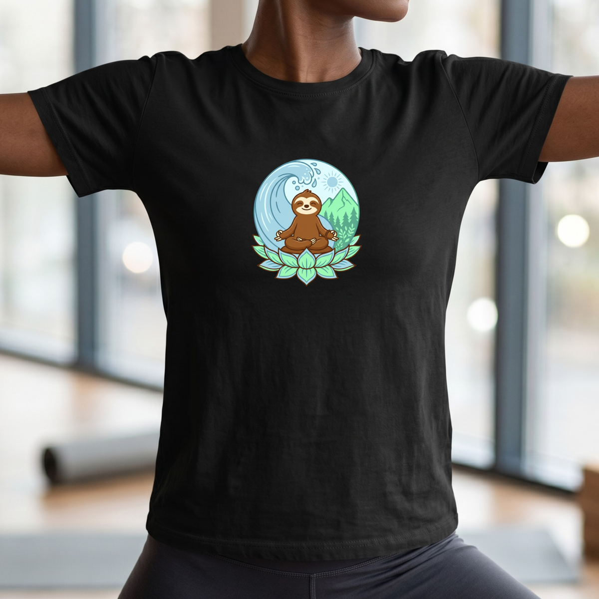 Zen Sloth Yin Yang T-Shirt