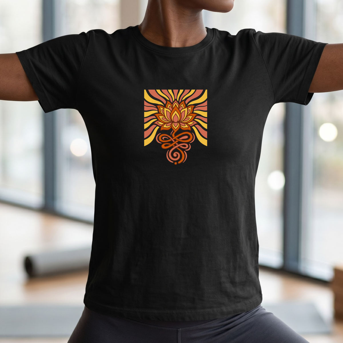 Retro Radiance Lotus T-Shirt
