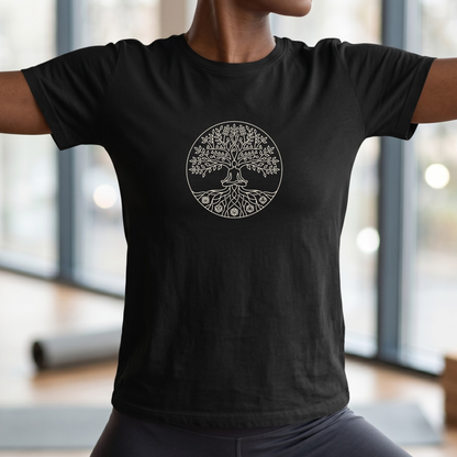 Line Art Chakras Tree T-Shirt