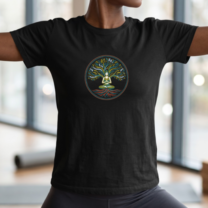 Calm Earthy Lotus Pose T-Shirt