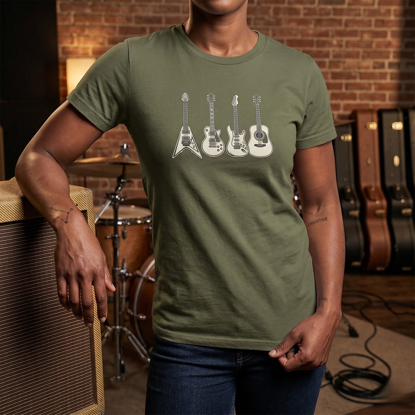 Guitar Types Lineup T-Shirt