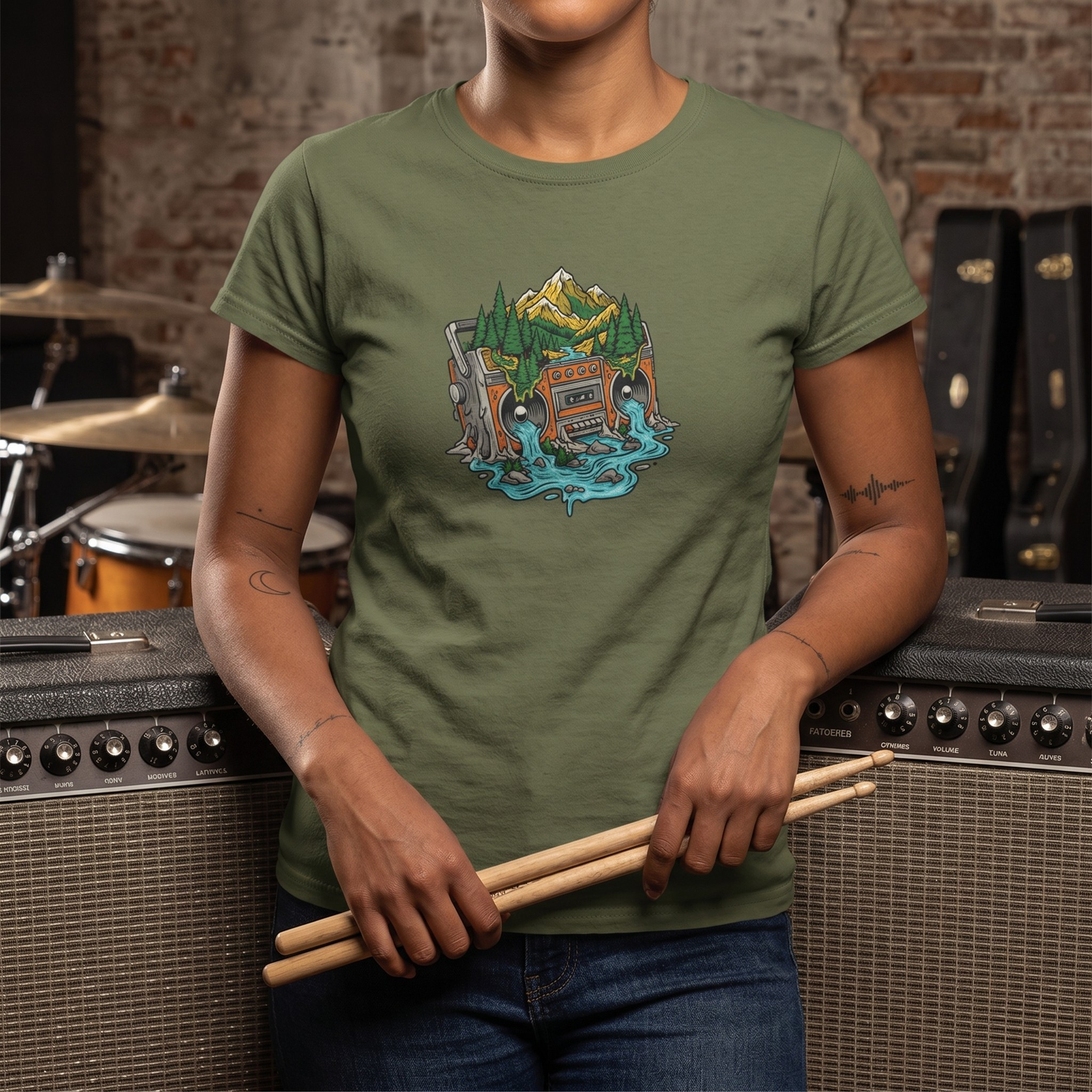 Melting Nature Boombox T-Shirt
