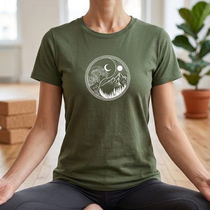 Sun & Sea Mountain Yin Yang T-Shirt