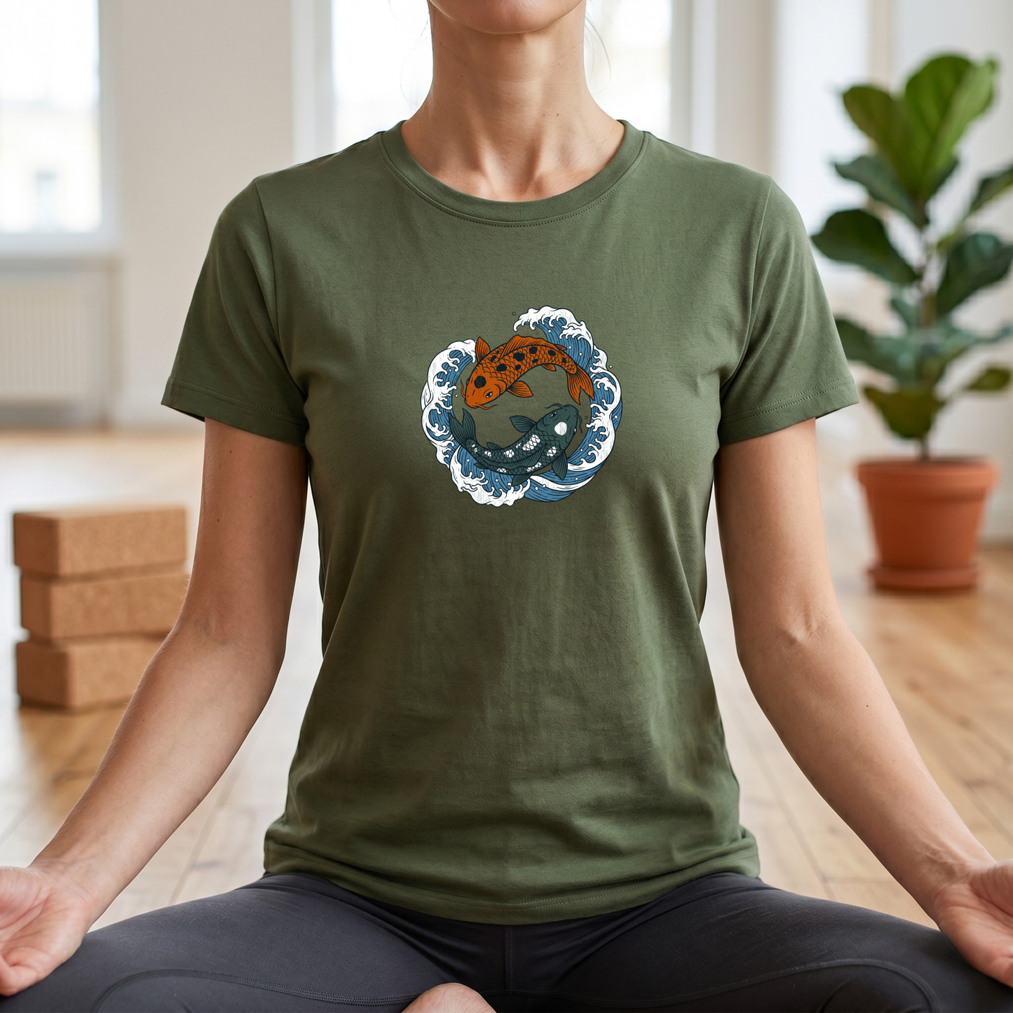 Sea Koi Yin Yang T-Shirt