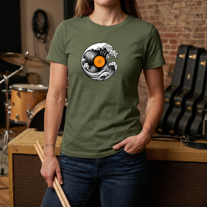 Ocean Wave Vinyl T-Shirt