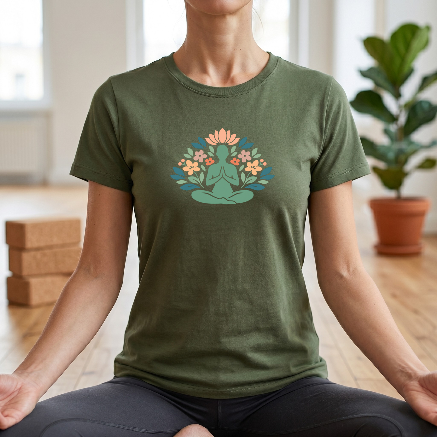Floral Lotus Pose T-Shirt