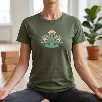 Floral Lotus Pose T-Shirt