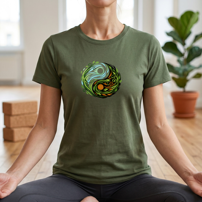 Wind & Leaves Yin Yang T-Shirt