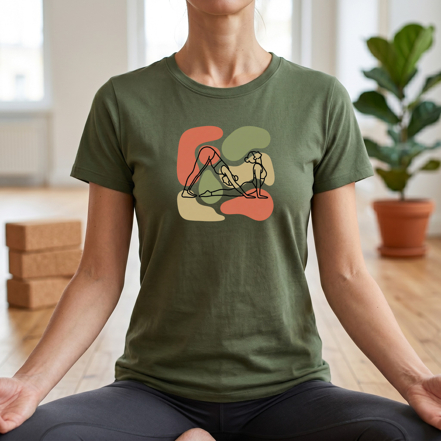 Line Art Yoga Poses T-Shirt