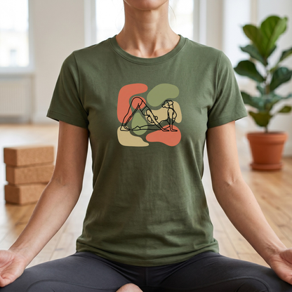 Line Art Yoga Poses T-Shirt