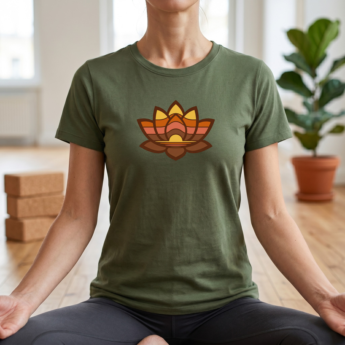 Retro Lotus Flower T-Shirt
