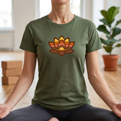 Retro Lotus Flower T-Shirt