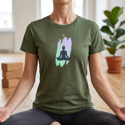 Paint Lotus Pose Chakras T-Shirt