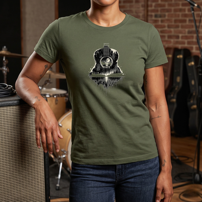 Cracked Moon Guitar T-Shirt