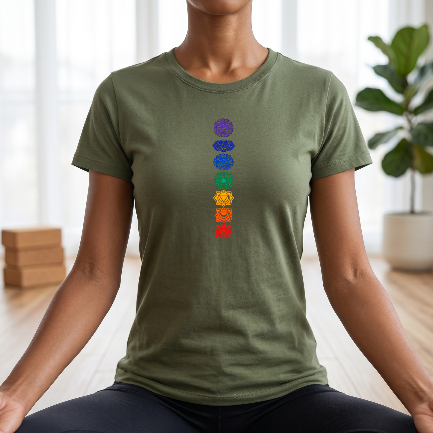 Vertical Color Chakras T-Shirt