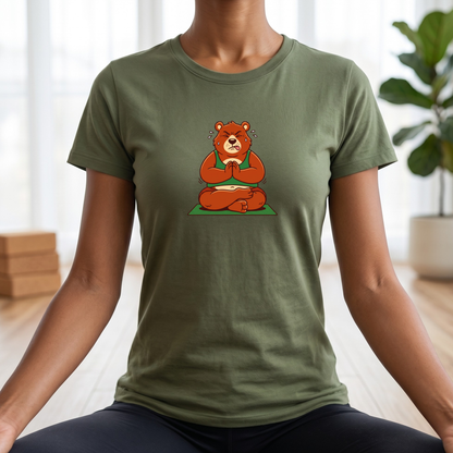 Trying My Best Yoga Bear T-Shirt