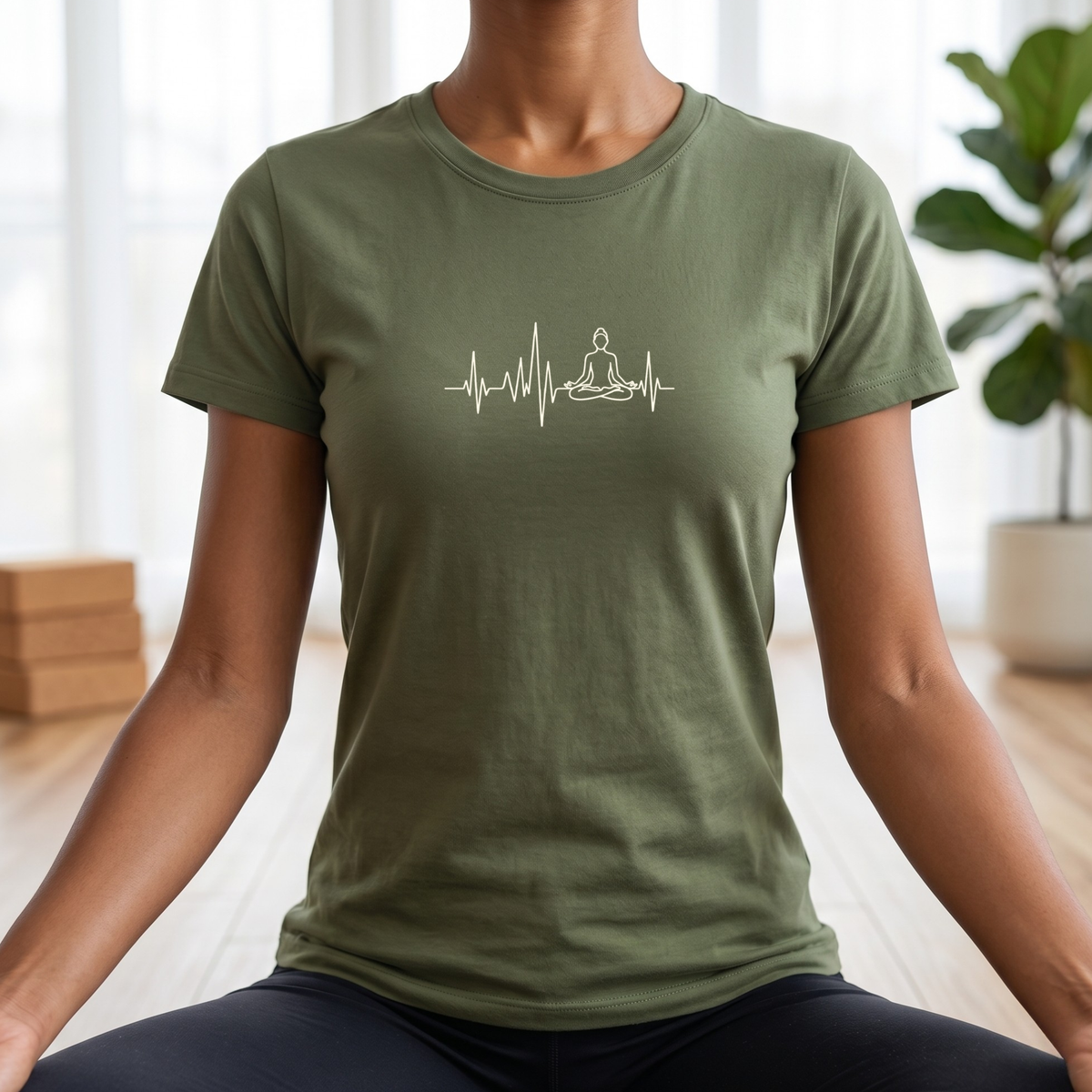 Heartbeat Lotus Pose T-Shirt