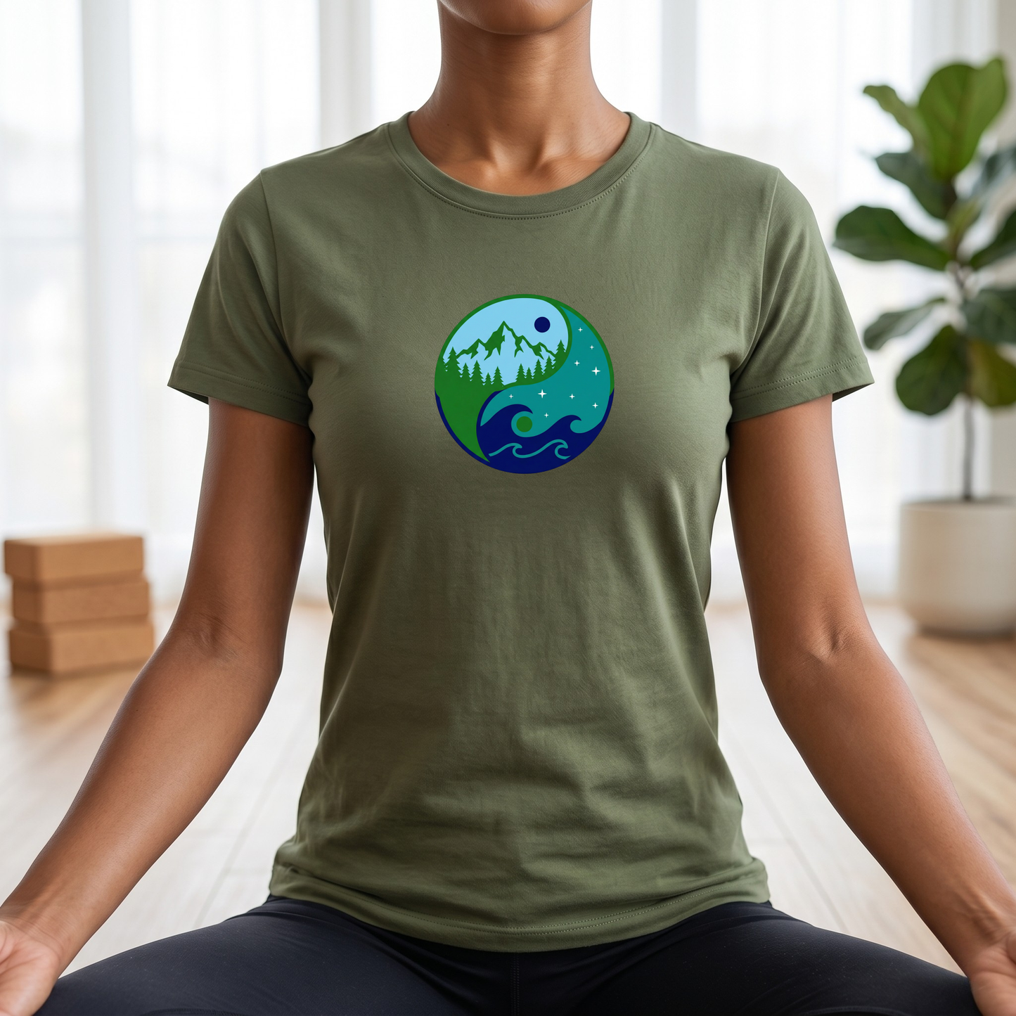 Sea & Mountain Yin Yang T-Shirt